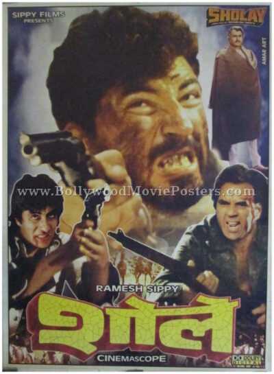 Buy original Sholay Hindi movie posters 1975 film HD