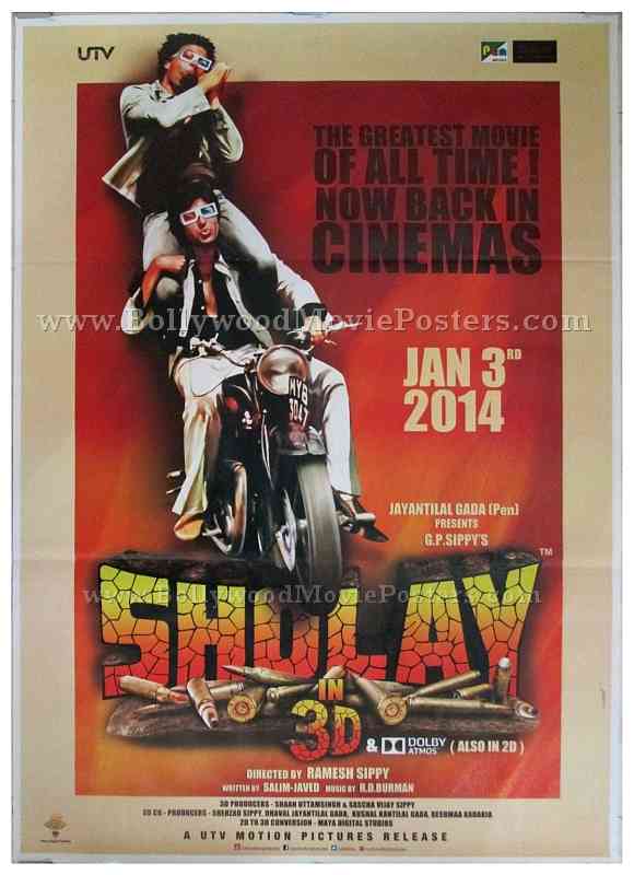 Sholay original old movie posters for sale online download