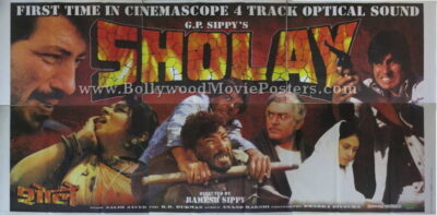 Buy Sholay original movie poster for sale online Gabbar Singh 1975 film