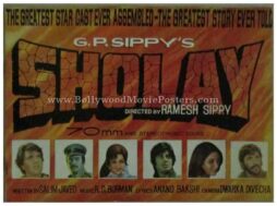 sholay rare bollywood old pressbooks synopsis booklets