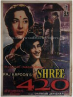 Shree 420 Shri Raj Kapoor Nargis old hindi movie posters