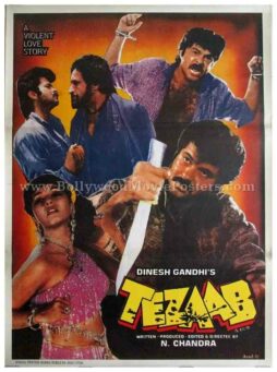 Tezaab 1988 ek do teen madhuri dixit old Bollywood movie posters for sale