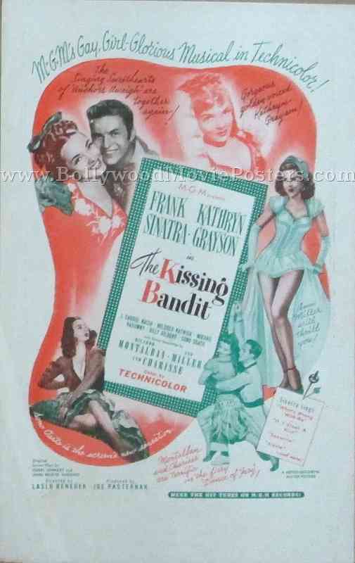 The Kissing Bandit 1948 old vintage movie handbills for sale online in US, UK, Mumbai, India