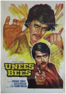 Unees Bees 1980 buy old bollywood posters for sale online