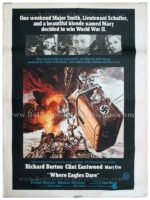 Where Eagles Dare Richard Burton Clint Eastwood original old vintage Hollywood movie posters for sale