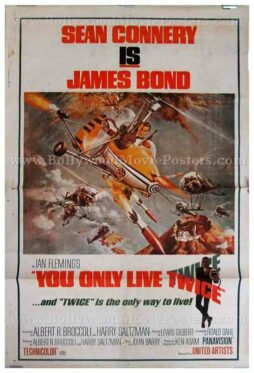 You Only Live Twice sean connery original old vintage hand painted international 007 james bond posters for sale