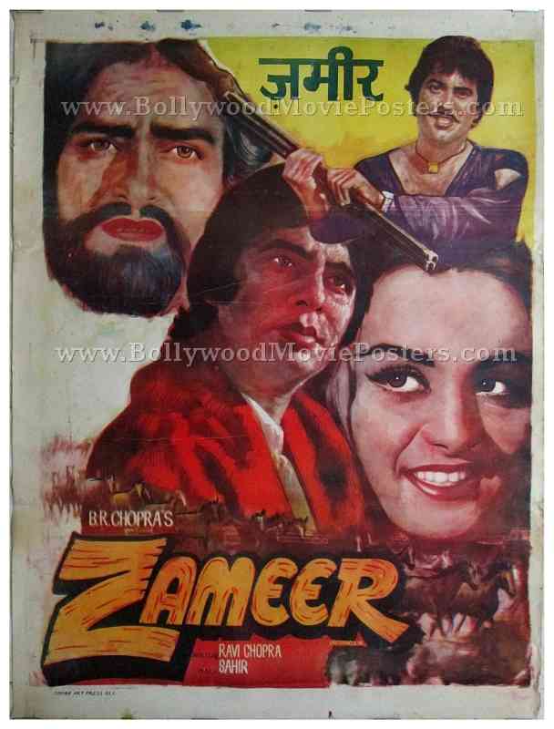 Zameer 1975 amitabh bachchan buy old vintage bollywood movies posters delhi
