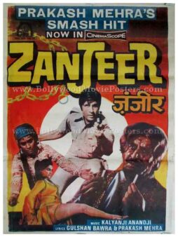 Zanjeer old Amitabh Bachchan vintage Bollywood movie posters for sale